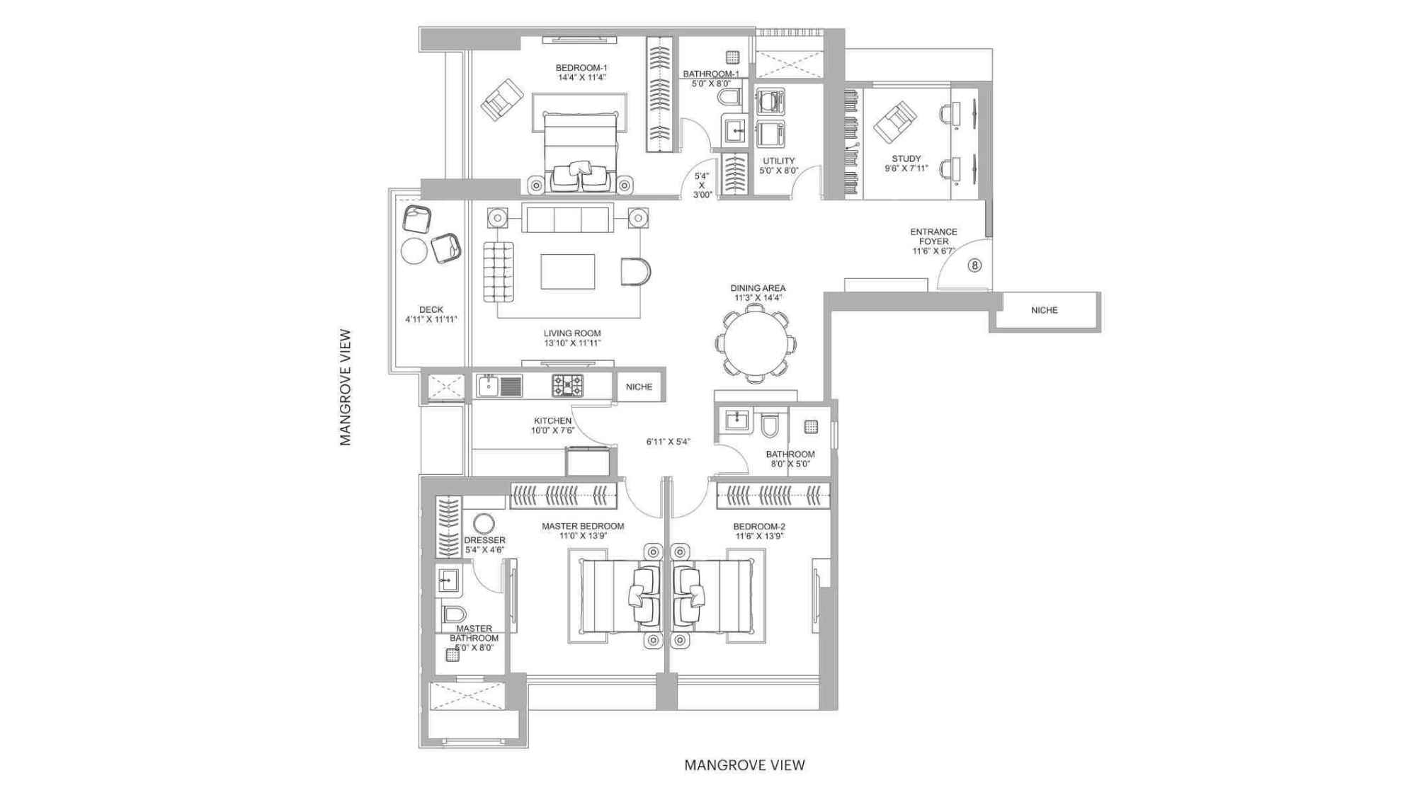Narang-Vivenda-Floor-Plan-3-BHK-1401-sqft